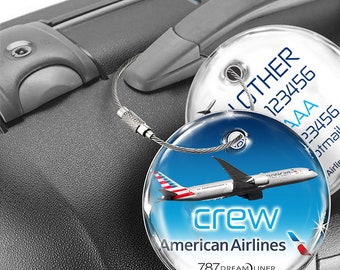 American Airlines B787 Dreamliner Crew Luggage Tag