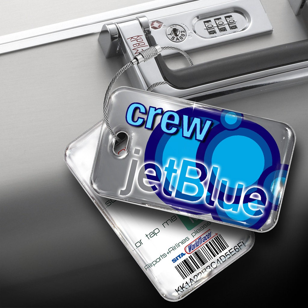 Jetblue Logo Crew Luggage Tag Etsy