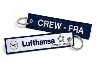 Lufthansa Airlines Crew Base Embroidered Tag