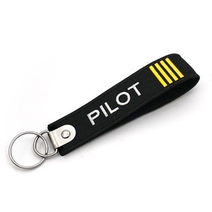 Porte-clés brodé 4 barres Pilot