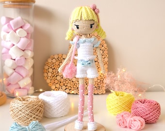 Kit de crochet ANNABELLE Amigurumi Poupée DIY Fournitures