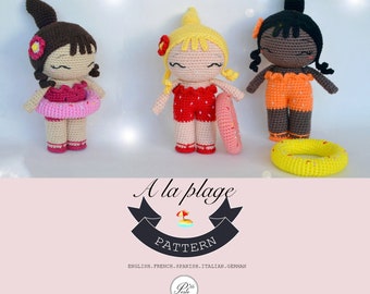 Crochet pattern  TO THE BEACH  Summer  Amigurumi  Child