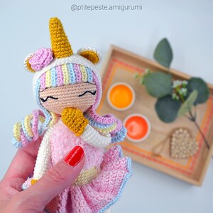 Crochet pattern AURORA Unicorn Amigurumi Child image 7