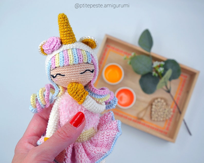 Crochet pattern AURORA Unicorn Amigurumi Child image 7