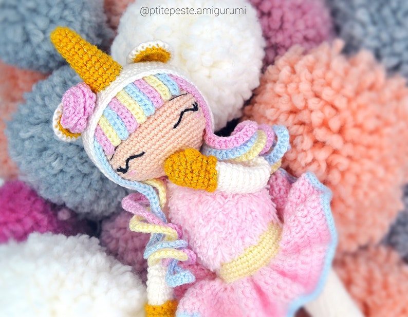 Crochet pattern AURORA Unicorn Amigurumi Child image 3