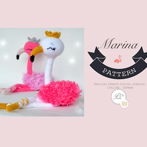 Crochet pattern  MARINA  Flamingo  Amigurumi  Child  Decoration