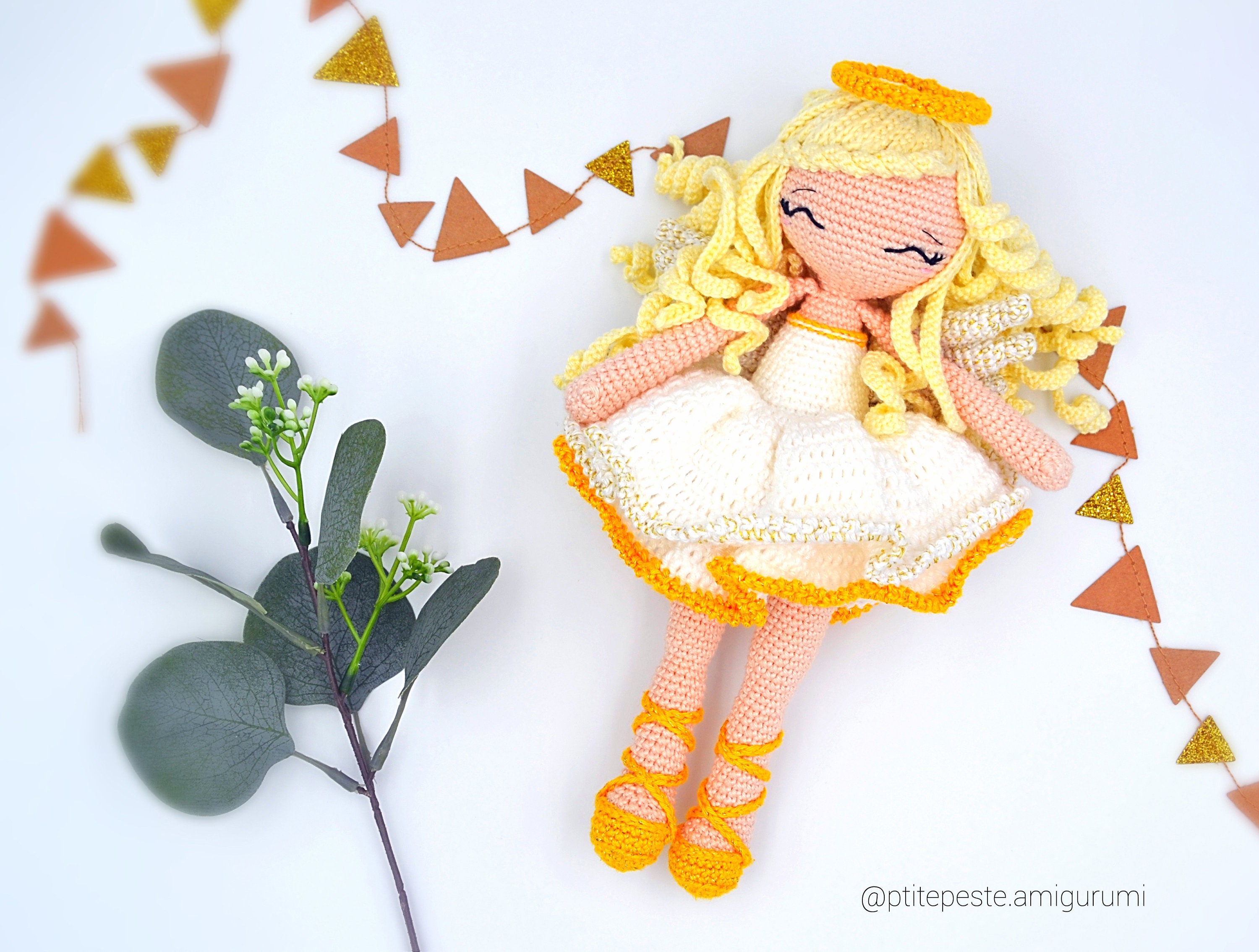 Muñeca De Peluche Con Hermoso Vestido Y Alas Mon Ami Angel Muñeca De Peluche Con Hermoso Vestido Y Alas Mon Ami Angel