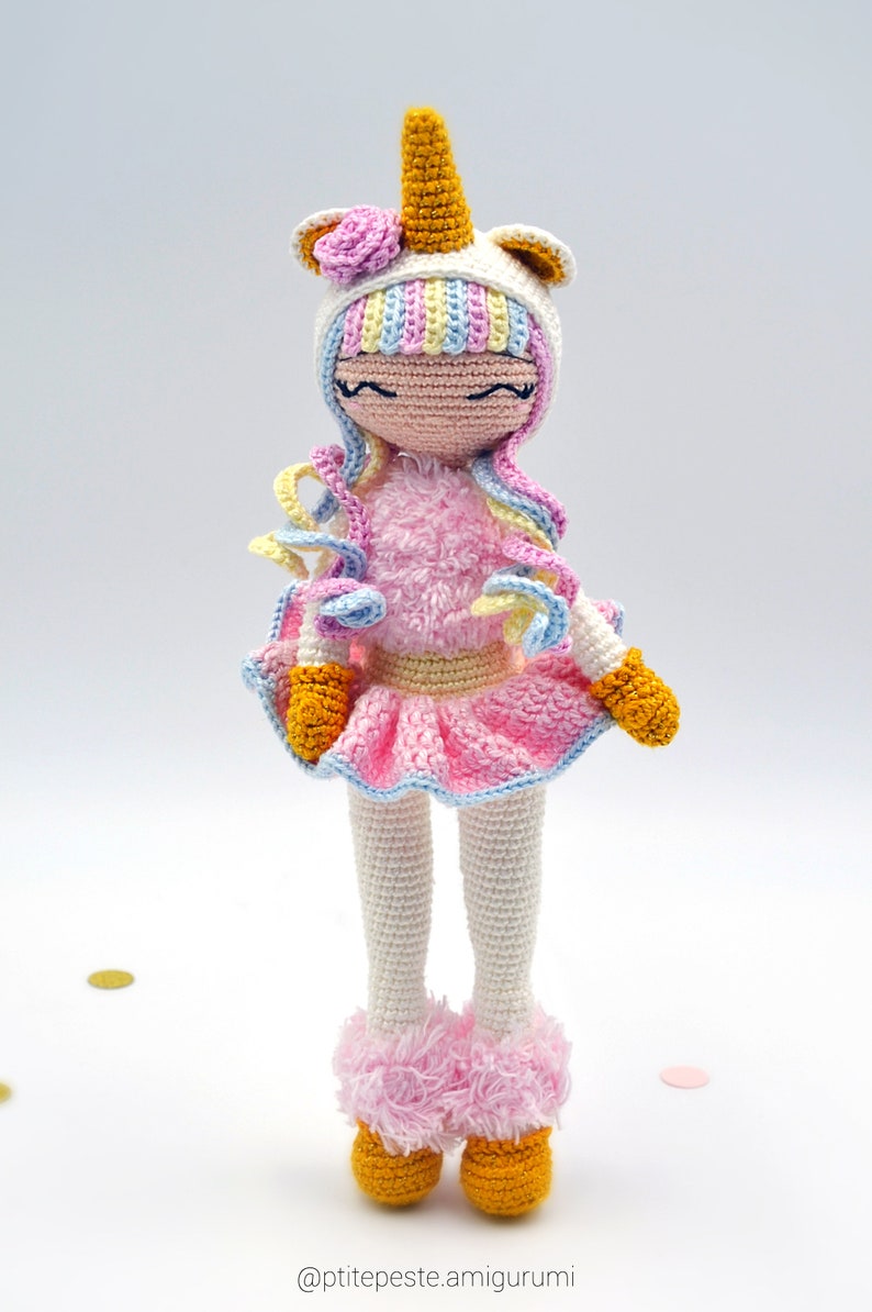 Crochet pattern AURORA Unicorn Amigurumi Child image 2