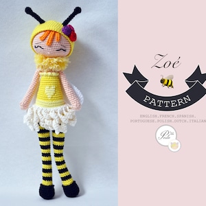 Crochet pattern  ZOE  Bee  Amigurumi  Child