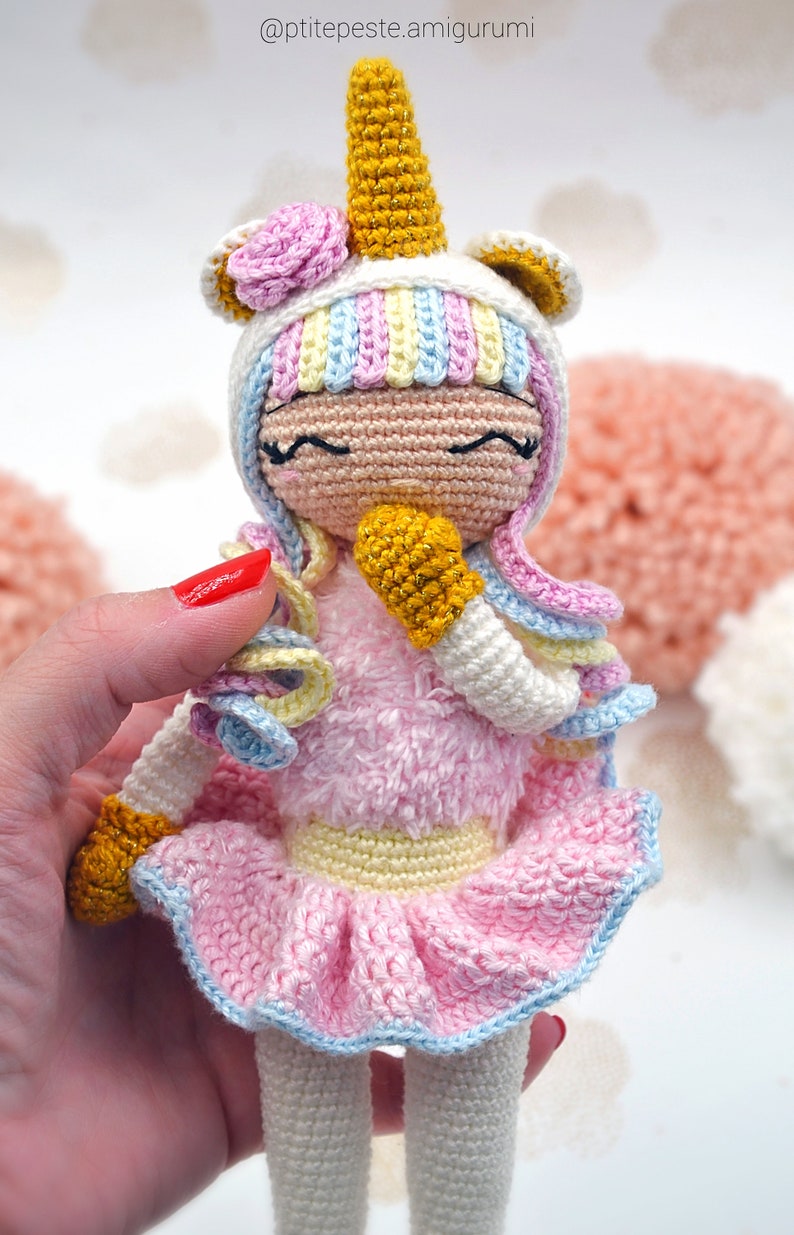 Crochet pattern AURORA Unicorn Amigurumi Child image 9