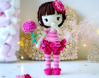 Crochet pattern PINK Amigurumi Doll Child