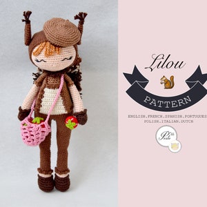 Crochet pattern  LILOU  Squirrel  Amigurumi  Child