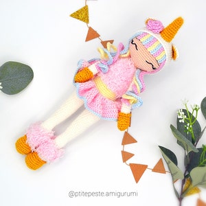 Crochet pattern AURORA Unicorn Amigurumi Child image 8