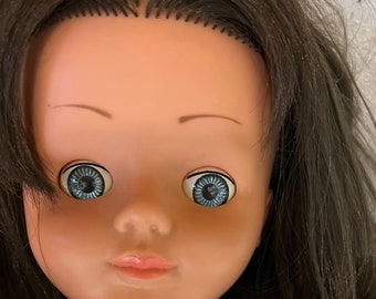 vintage Doll 60 cm lots of hair  eyes open and shut sleeping doll English Doll 60 cm vintage doll VGC