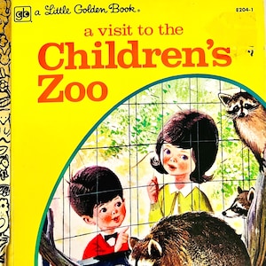 A Little Golden Book A Visit To The Children&#39;s Zoo no. E204-1 soft cover 13th printing 1979 illustrated children&#39;s book vintage picture book