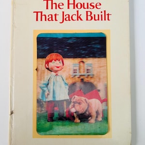 Un libro maravilloso en 3D La casa de Jack Grosset & Dunlop 1969 impreso y encuadernado en Japón libro infantil de cartón duro holograma lenticular