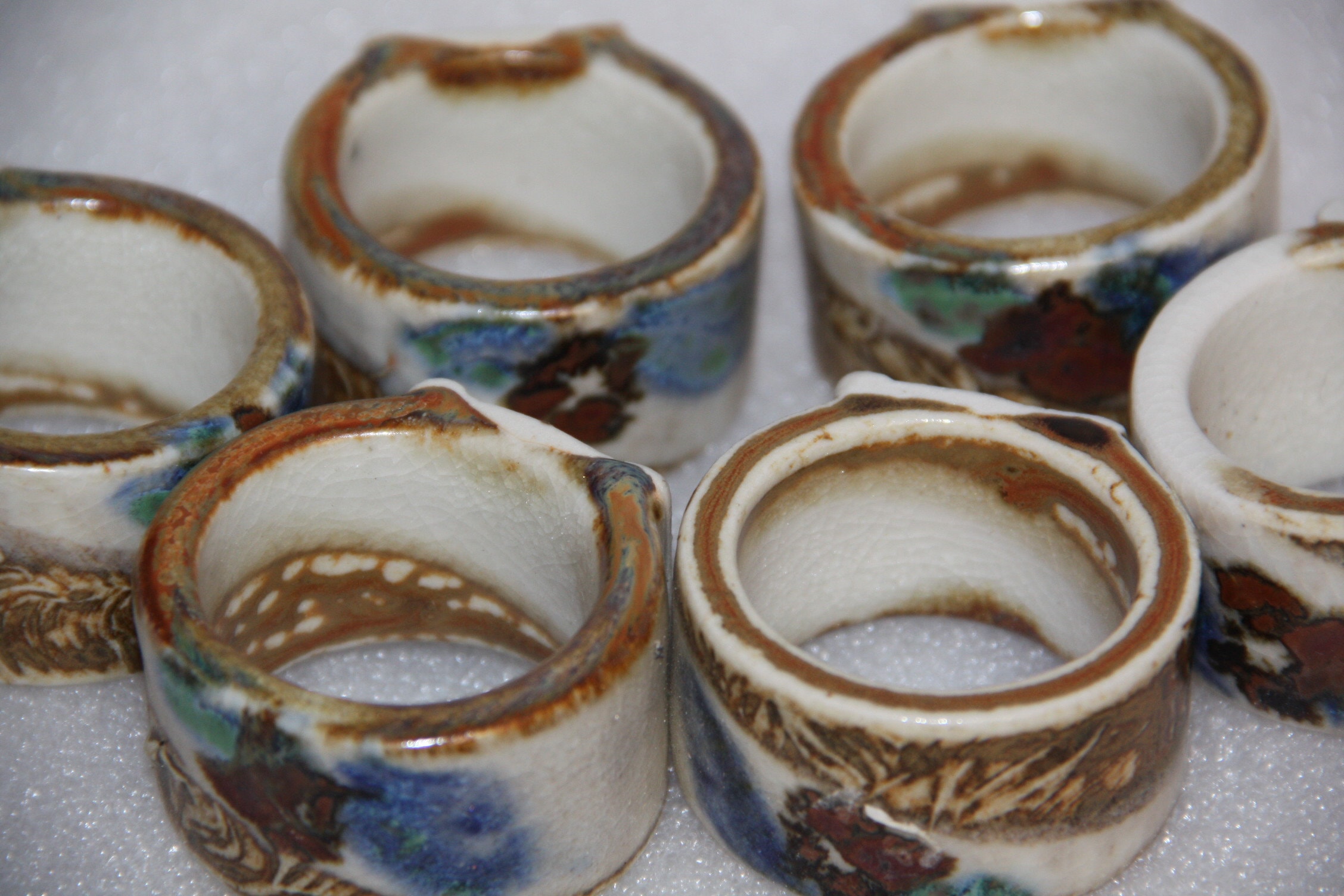 Ceramic napkin rings hand crafted ceramic napkin rings set of Etsy