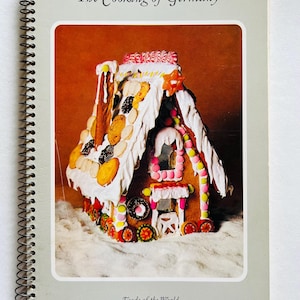The Cooking Of Germany  vintage recipe book retro recipe book  Time Life Food&#39;s of The World 1974 spiral hard board cookbook German  food