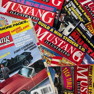 vintage Mustang magazine collection lot of 26 vintage 80&#39;s 90&#39;s No Duplicates Car Enthusiasts Gift collectible muscle  car magazines