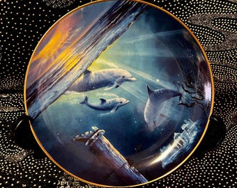 Lassen “Celebration Dolphins” - Lassen Beautiful Collectible Dolphin Plate 