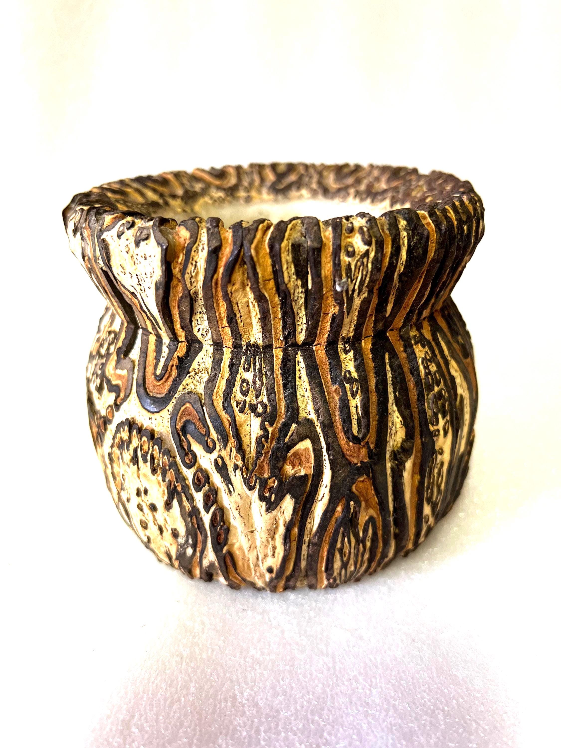 Vintage Ponga Wood Vase: New Zealand Carving, Studio Crafted - Etsy