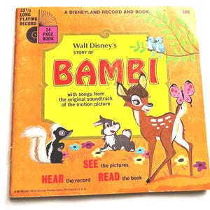 1966 Bambi A Disneyland Record e livro 33 1/3 LPR Disneyland records veja fotos ouça o disco leia o livro 1966 vintage Disney no. 309