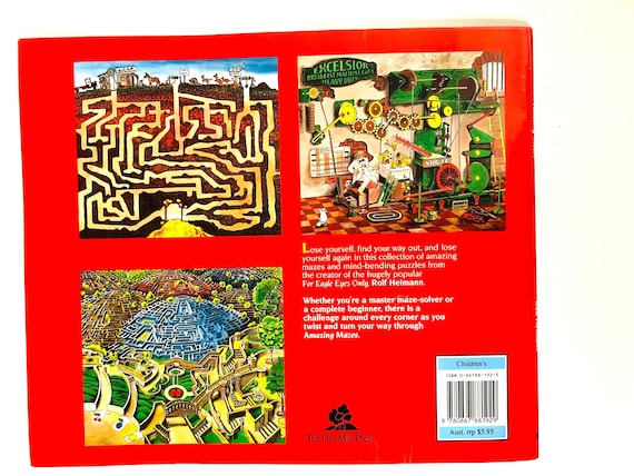 Vintage Children's Maze Book – Rolf Heimann, Mind-bending Puzzles