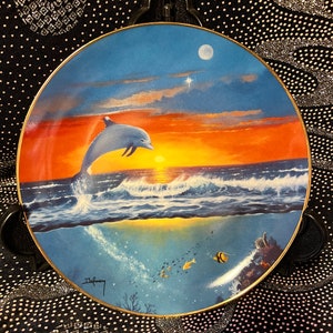 Limited Edition collectors plate Franklin Mint Heirloom Recommendation Spring Of The Dolphin signed limited edition 20 cm collector&#39;s plate