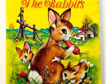 ウィットニーさんより　稀少なサンプルのヴィンテージうさぎさん ヴィンテージ児童書「うさぎの友達」ヴィンテージハードボード絵本