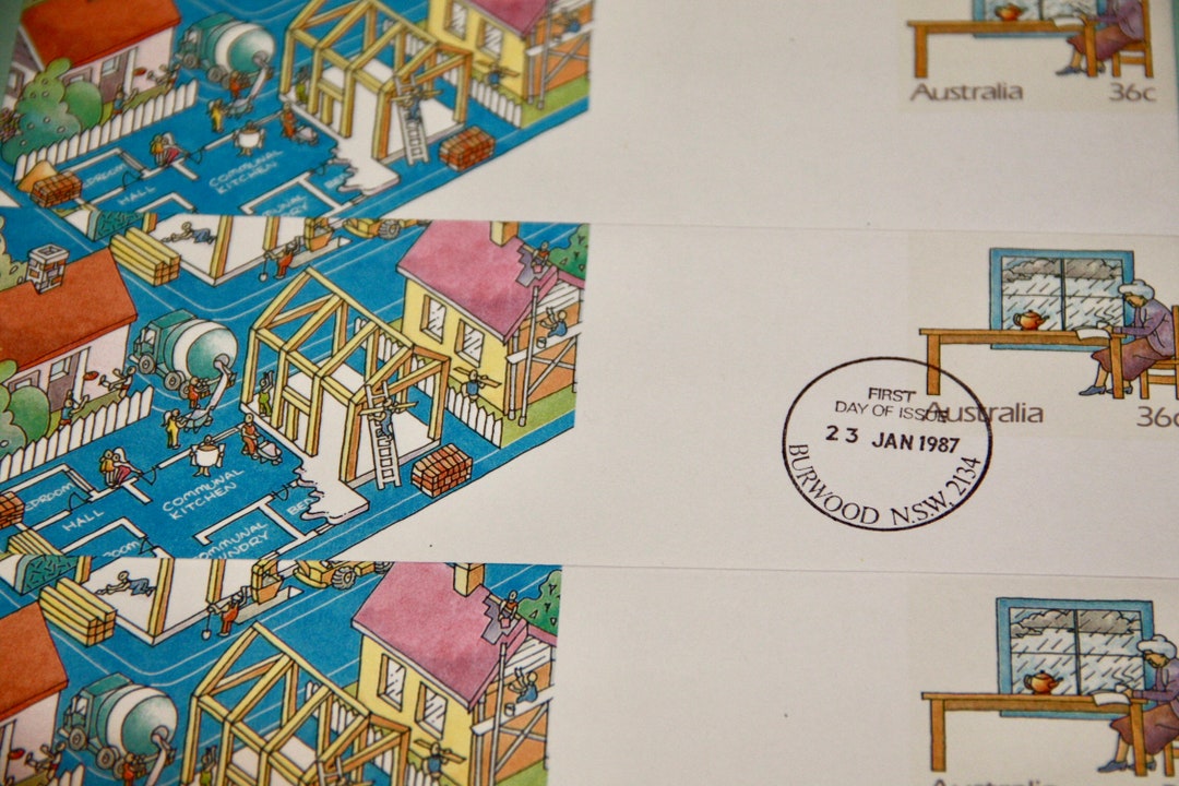 3 Australia Post Envelopes 1987 International Year of Shelter Etsy