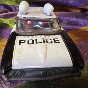 Vintage Blechspielzeug Polizeiauto 60er - 70er Jahre Sammlerstück Blechspielzeug Polizeiauto 18 cm