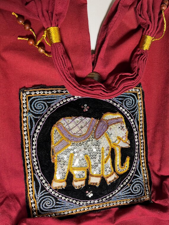 Boho Shoulder Bag Elephant Sequence - image 1