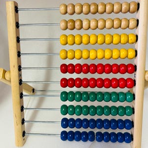 Child&#39;s Bead frame counting frame Abacus wood beads bead frame wood toy 100 beads wood beads educational toy teaching tool counting tool