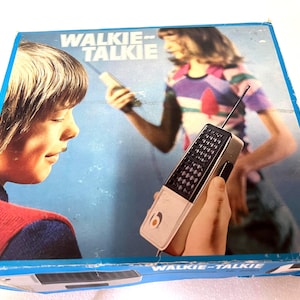 Vintage 70s Walkie Talkies Boxed Set - Made in Malta - Working Condition