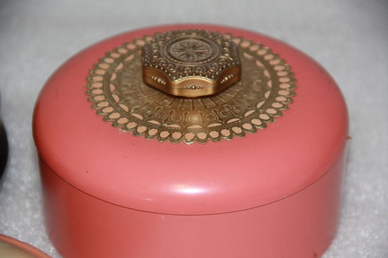 Vintage powder puff boxes with lids Avon collection x 3 Etsy