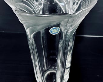 ヴィンテージのフロスト加工スズランの花瓶 - ホヤ（Hoya）日本製