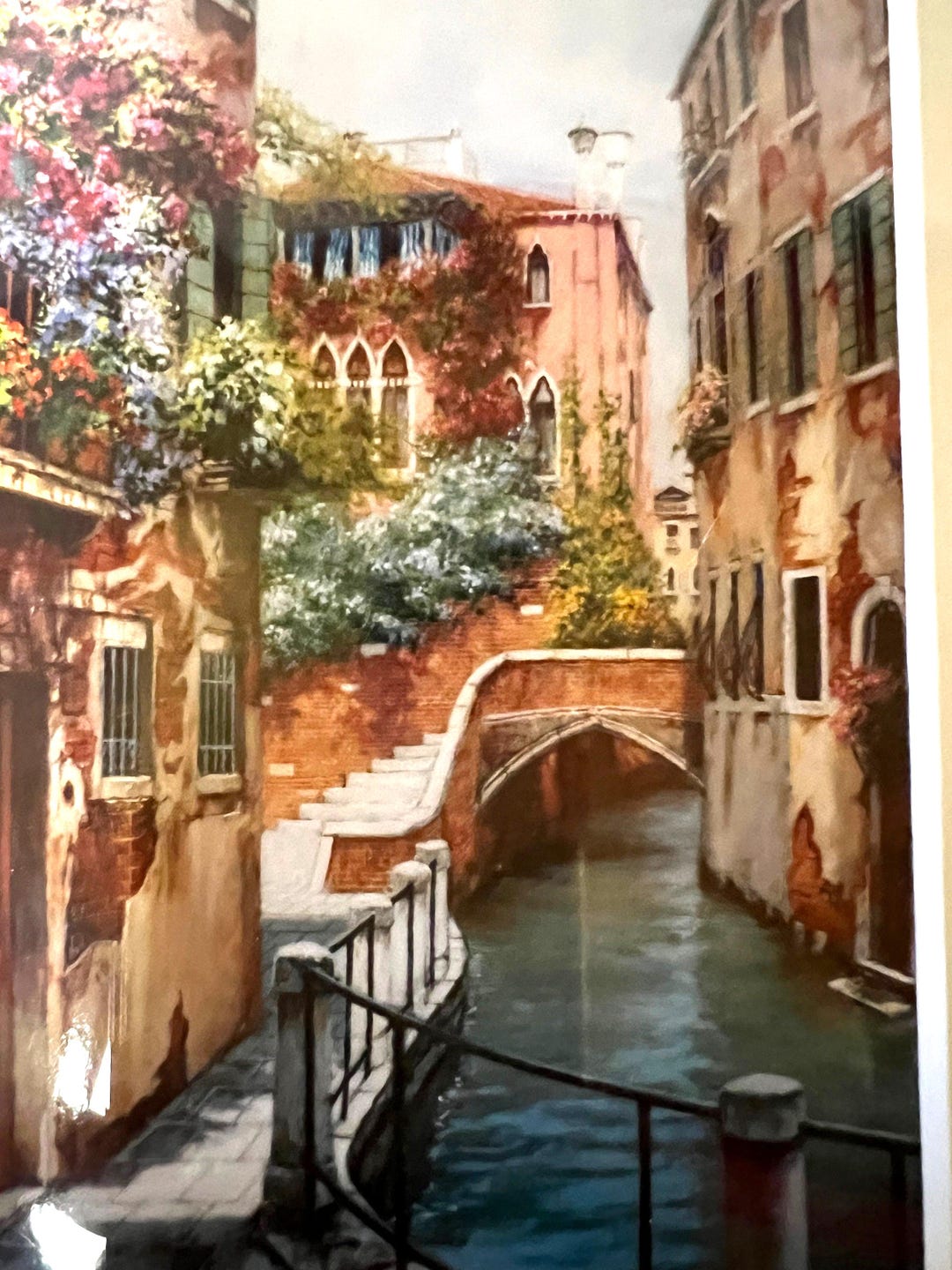 ヴェネツィア イタリア 水彩画：サイン入りオリジナル額入りアート