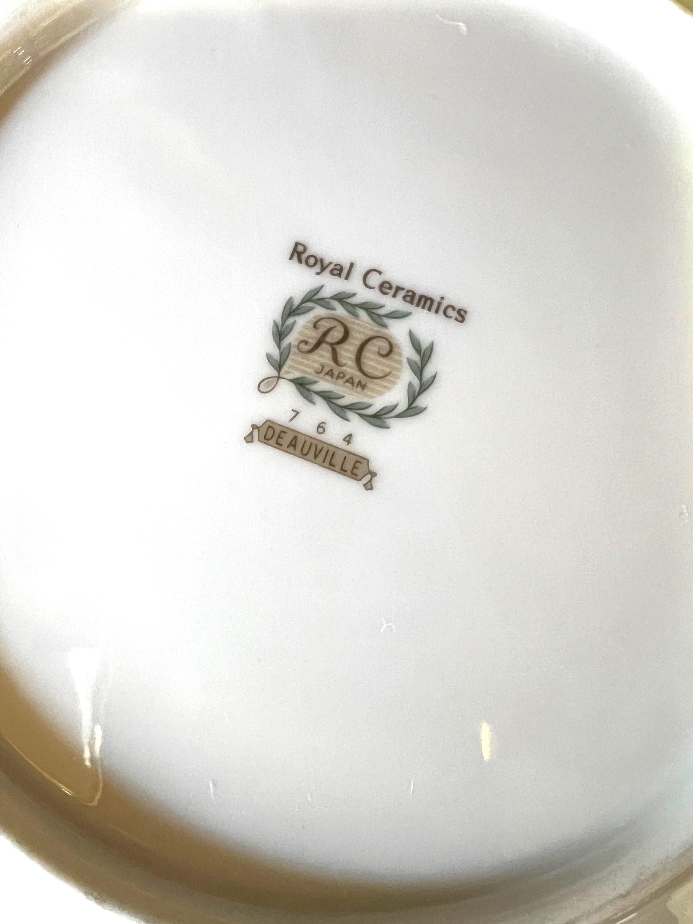 Vintage Royal Ceramics Japan Deauville Trio: Cup, Saucer, Plate