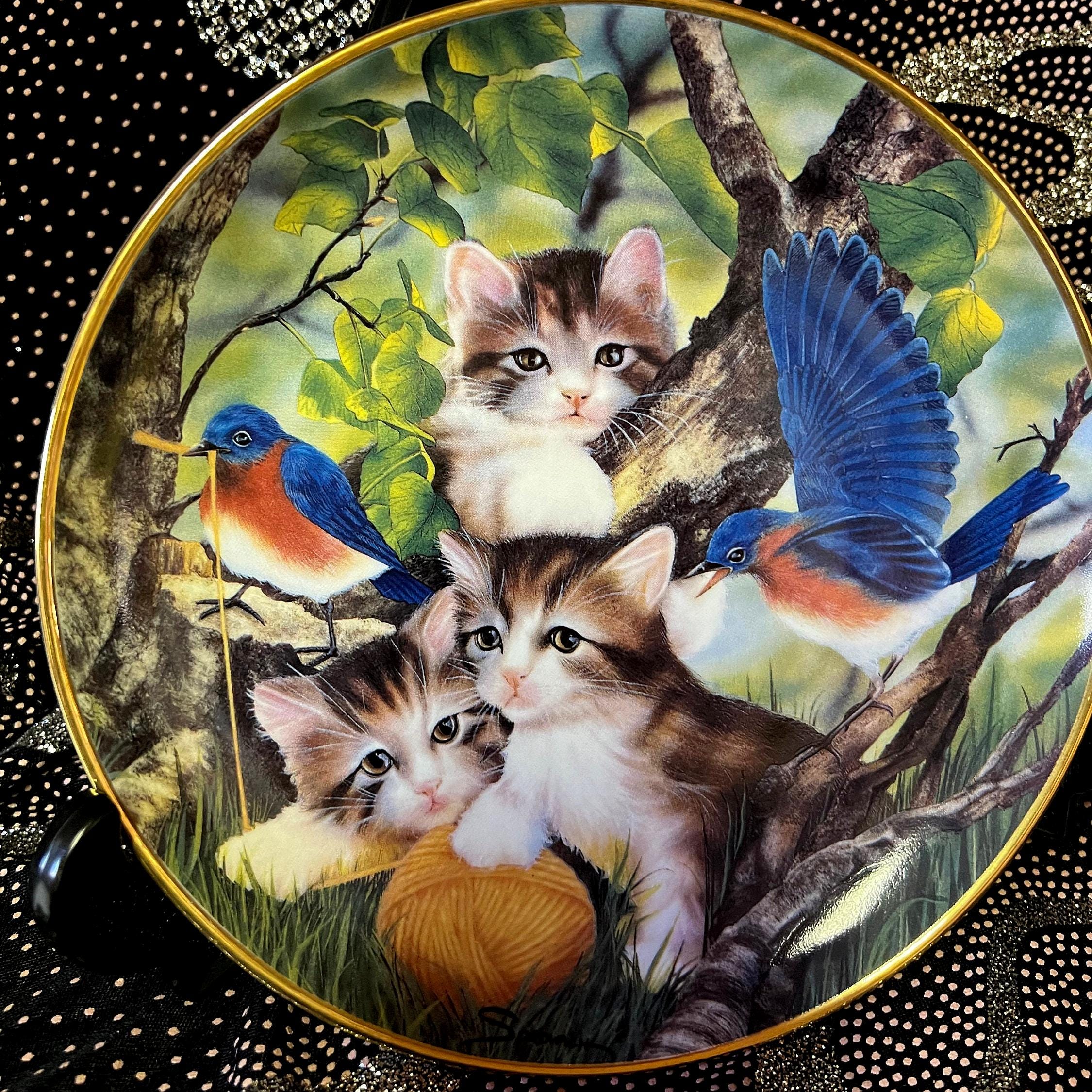 Franklin Mint Heirloom Kittens Plate: Limited Edition Spinning