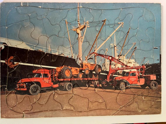 ヴィンテージトラックのジグソーパズル：1950年代の大型トラック用