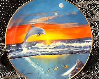 Lassen Beautiful Collectible Dolphin Plate 