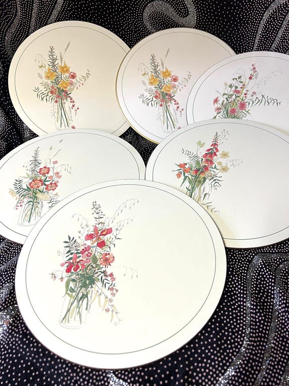 Set de tables à motif fleurs 45x30cm