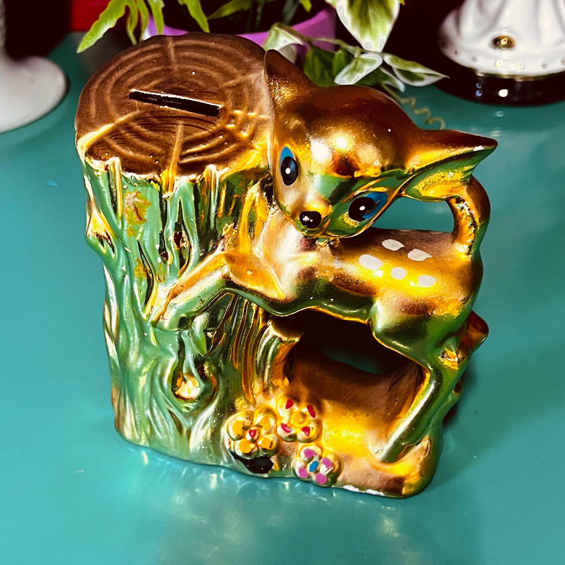 【1960s USA vintage】ディズニー 　バンビ 　アメリカ　ボウル Vintage Bambi Bank - Etsy