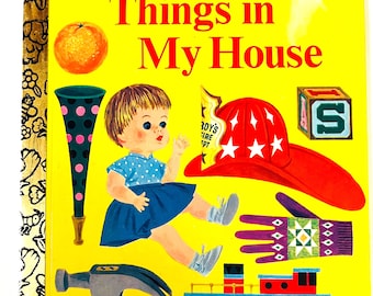 Vintage kleines goldenes Buch: Dinge in meinem Haus, Ausgabe 1979