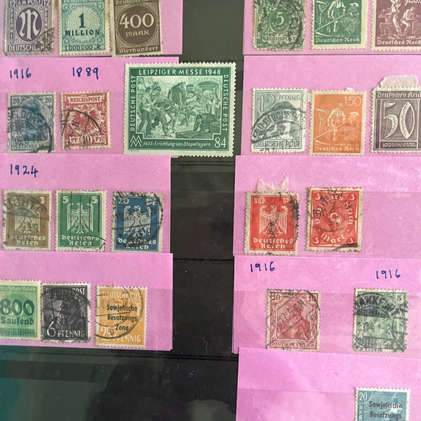 Early stamps Germany starting 1889 prewar onwards 23 stamps early German stamps Deutsche Reich 1889  Deutsche Post older stamp collection