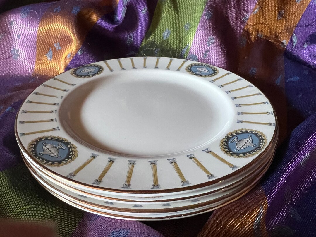 Alfred Meakin Glo White Antique Plates Side Plates 17.5 Cm Set Etsy