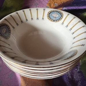 Alfred Meakin  Glo White Antique Bowls made In England 15.5 cm / 5 1/2 inches desert bowls set of 6 small bowls ( LOT D )
