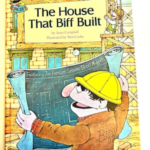 Sesame Street Book Club CTW The House That Biff Built by Janet Campbell Illustrated by Tom Cooke A Sesame Street Golden Press Book 1980 H/c.