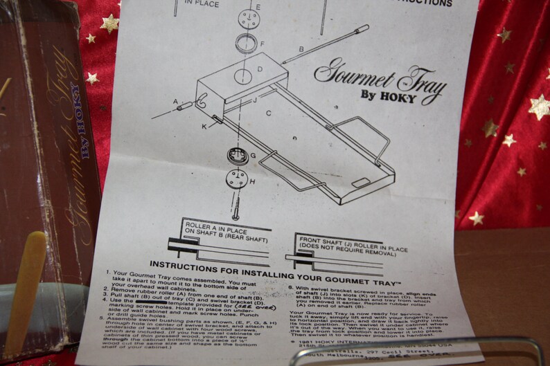 The Gourmet Tray by Hoky International Lakeville USA made in Japan vintage recipe holder vintage never used in original box metal holder image 5