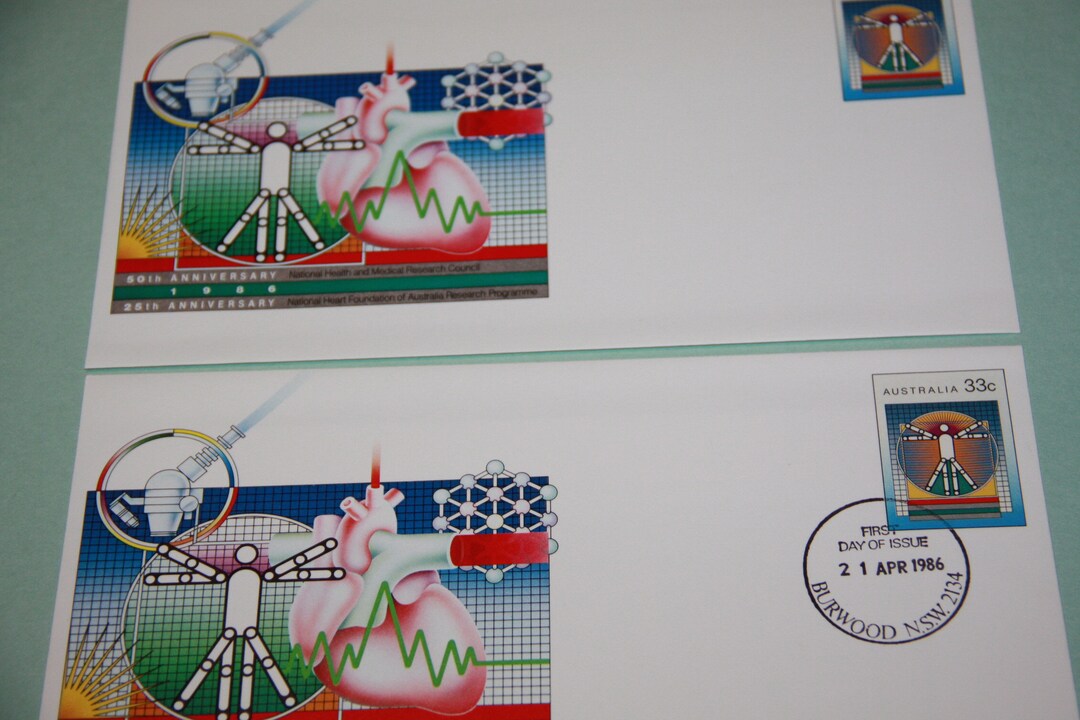 2 Australia Post Envelopes 1986 50th Anniversary National Etsy